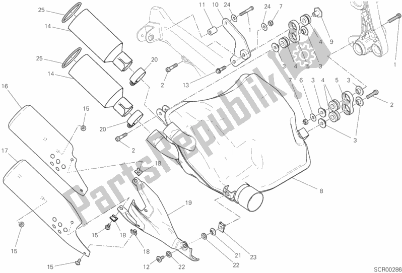 Toutes les pièces pour le Silencieux D'échappement du Ducati Scrambler Flat Track Thailand USA 803 2019
